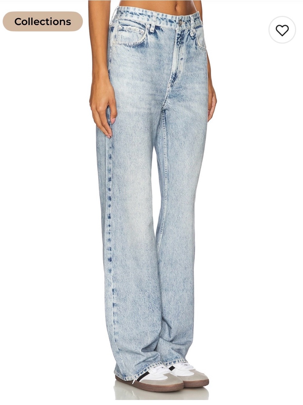 rag & bone Light Blue High-Rise Relaxed Straight Jeans